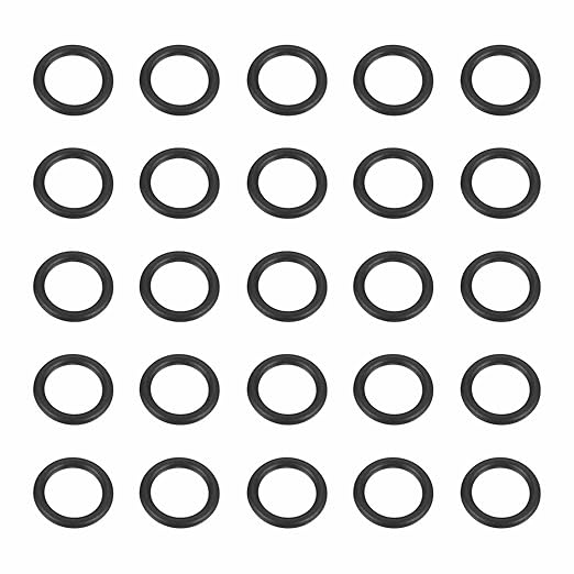 HARFINGTON 50pcs Nitrile Rubber O-Rings 13.5mm OD 9.5mm ID 2mm Width Metric Buna-N NBR Sealing Gasket Plumbing Sealing Repair O Rings for Car Auto Vehicle Repair Faucet Air Gas