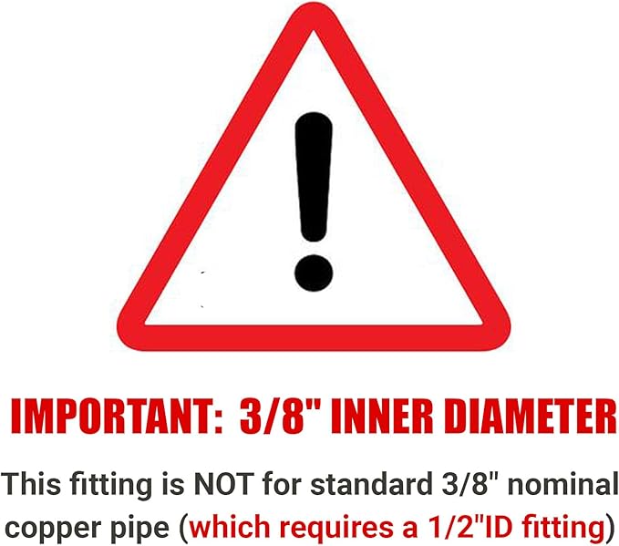 3/8" Copper Tee,Copper Three-Way Fitting Welding Joint, Sweat Solder Connection for Residential and Commercial Plumbing, HVAC Air Conditioning Systems (5 Pack)