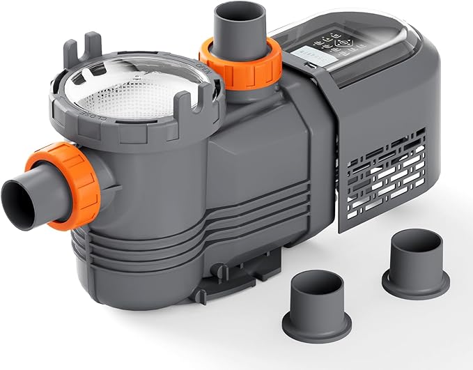 3HP Variable Speed Pool Pump In/Above Ground Swimming Pool Pump, 11359 GPH High Flow, 220-240V 60Hz, Self Priming Pool Pumps with Filter Basket