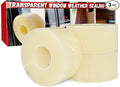 Birllaid Transparent Window Weather Sealing Tape, 2 inch x55Yards(165 FT) x3 Pack Total165yds (495 FT), Window AC Seal Air Conditioner Sealing Tape, No Residue, Clear