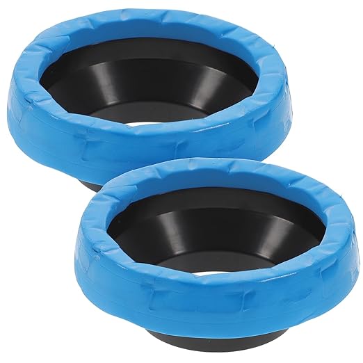 2pcs Toilet Wax Ring Replacement Kit Rubber Seal Gasket for Toilet Bowl Flange Leak Anti-Aging Seal Rings Easy Installation Flange for Home and Office
