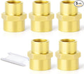 GASHER 5PCS Brass Pipe Fitting, Coupling, Reducer Adapter, 3/4" x 1/2" NPT Female