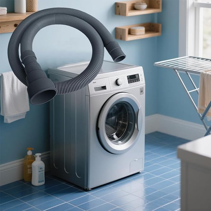 Washing Machine Drain Hose, Universal Flexible Drain Hose Extension Kit for LG/GE/Samsung Washer, Dishwasher, With 1Extension Adapter,4 Clamps,1 U-Bend Holder (16.4feet)