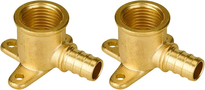 SUNGATOR 2-Pack 1/2" Pex Drop Ear Elbow, No Lead Brass, Pex Fittings 1/2 inch, NSF, UPC Certified
