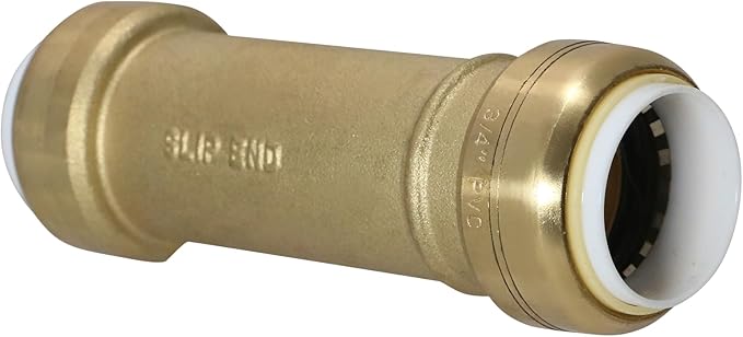 XFITTING 3/4 Inch PVC Push Fit Slip Coupling, Push to Connect PVC Coupling, 1 Piece