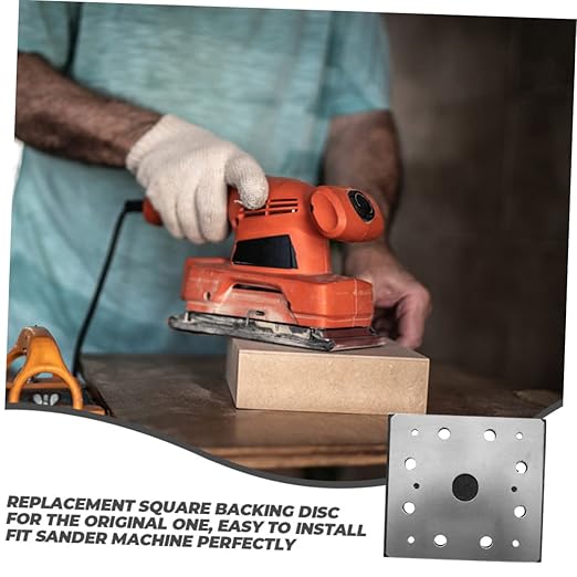 8holes Sanding Backing Plate Square Replacement Pad for Electric Easy to Install Compatible Enhances Sander Performance