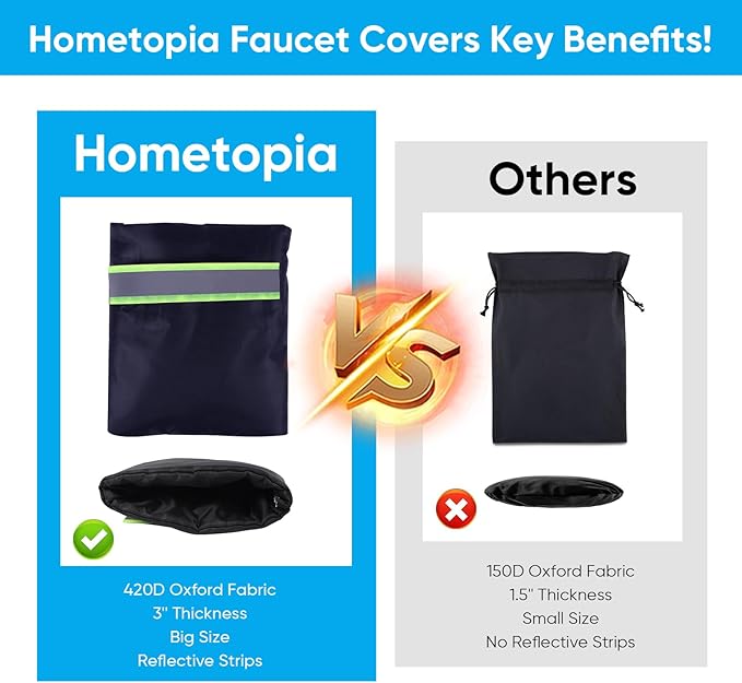 Outdoor Faucet Covers for Winter, 15 Pack Pro 6.7" W x 8.3" H Outdoor spigot covers winter insulated Freeze Protection hose bib covers Backflow Reusable Waterproof Insulated,Black