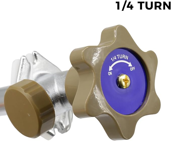 8-inch Anti-Siphon Frost Free Sillcock, Quater Turn 3/4-Inch Hose Bibb x 1/2-Inch PEX End,No Lead Brass Valve Frost Proof Outdoor Faucet Spigot