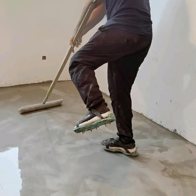 Self Leveling Cement Tool Kit - Epoxy Floor Kit, Self Leveling Rake, Spike Roller for Self-Leveling, Spike Shoes for Epoxy Flooring, Floor Leveling Tools, Garage Floor Epoxy Kit, Telescopic Pole