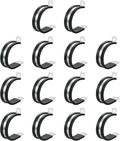 uxcell 1-1/2"(38mm) Cable Clamp, 304 Stainless Steel Rubber Cushioned Insulated Clamp R Shape Metal Clamp Tube Holder for Pipe Hose Wire Cord Installation 14Pcs