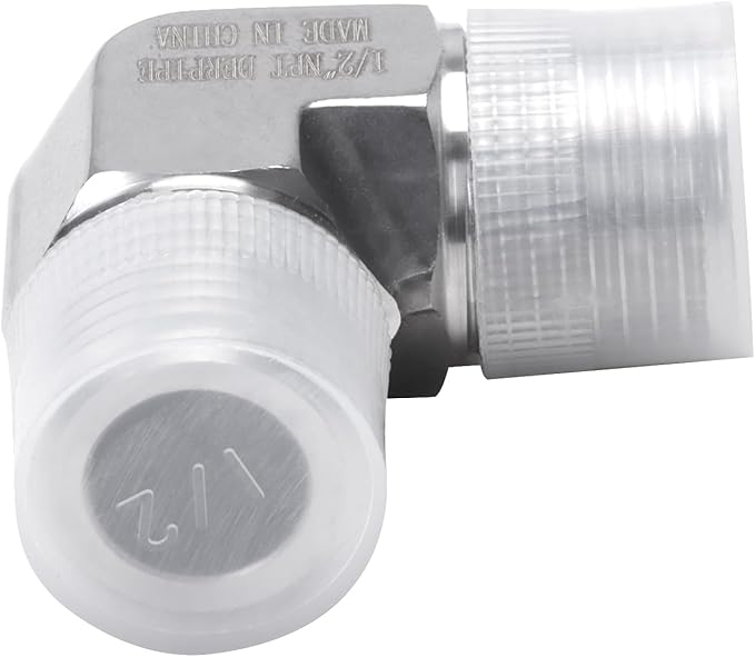 90 Degree Street Elbow - 1/2" NPT Male to 1/2" NPT Male Stainless Steel 304 Heavy Duty Forged Barstock Street Elbow Adapter Pipe Fitting (pack of 2)
