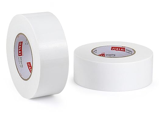 2-Pack Duct Tape - 165ft x 2in - White Duct Tape Heavy Duty, Flexible, No Residue, Tear by Hand - for Repairs Crafts & Home Improvement