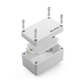 QILIPSU Junction Box with Mounting Plate 110x80x70mm, ABS Plastic DIY Electrical Project Case IP67 Waterproof Dustproof Enclosure Grey (4.3"x3.1"x2.8")