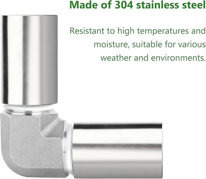 TAISHER 2PCS Stainless Steel Pipe Fittings, 3/4" NPT Female x 3/4" NPT Female Threaded, 2" Length Thickened Nipple Cast Pipe