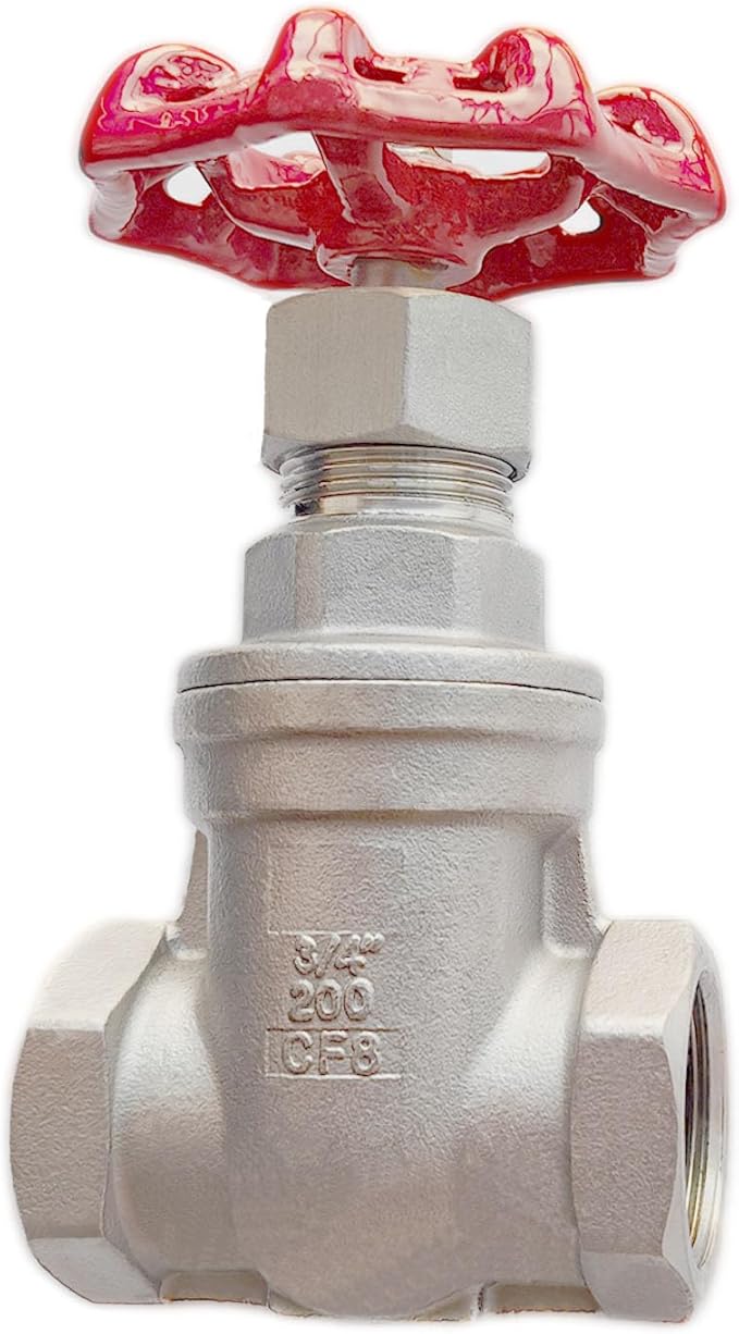 304 Stainless Steel Gate Valve,3/4" NPT Stainless Steel Female Threaded Rotary globe valve for water flow switches, fuel water vapor, air switches, for sump pumps and air compressors DN20