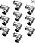 Detachable Pull-Elbow Coupling, 1/2 Inch 90 Degree Inside Corner EMT Conduit Fitting, Zinc Die-Cast Construction with Set Screw, for Easy Wire Pulling, 10-Pack, Silver
