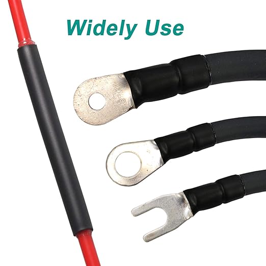 2 Pcs 3/4 inch (Diameter) 3:1 Waterproof Heat Shrink Tubing Kit, Large Marine Dual Wall Adhesive Shrinkable Wire Wrap Tube, Insulation Sealing Cable Protector by YUKSY (4ft, Black & Red)