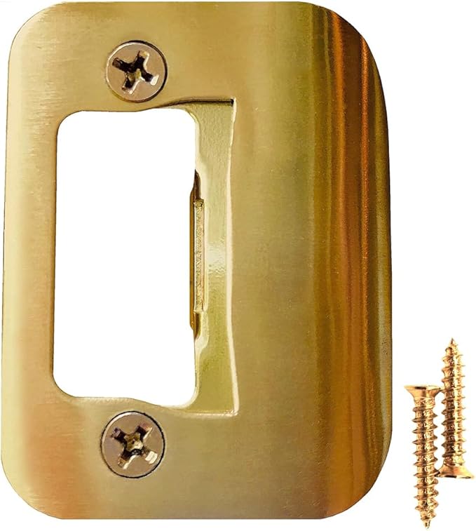 Gator Door Latch Restorer - Strike Plate (Bright Brass)