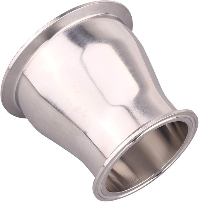 DERNORD Sanitary Fitting Reducer Fitting SUS304 Tri Clamp Ferrule Style 4" Tube OD to 3" Tube OD