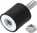 uxcell M6 Rubber Mounts, 1Pcs 20x20mm(DxH) Rubber Cylindrical Anti Vibration Isolator Shock Absorber with Lock Nut for Car Bobbin Generator Air Compressors