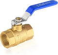 50-Pack HeSun 3/4 Inch FIP Threaded Ball Valve, Brass Full Port Shut-off Valve,3/4" Female NPT x 3/4" Female NPT, 600 WOG (Water, Oil and Gas),Blue(VALVE270-50)