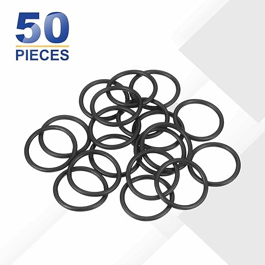 HARFINGTON 50pcs Nitrile Rubber O-Rings 20mm OD 16mm ID 2mm Width Metric Buna-N NBR Sealing Gasket Plumbing Sealing Repair O Rings for Car Auto Vehicle Repair Faucet Air Gas