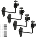 4-Pcs Camera Wall Mount Bracket,Heavy Duty 360 Camera Mount with 1/4 Inch Thread, Metal Security Camera Mount, Camera Holder for Surveillance Cameras, Solar Panels, Lights