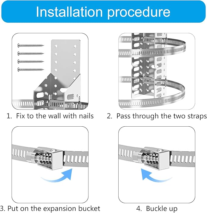 Safe and Practical Expansion Tanks Wall Mounted for Residential Water Heaters with Sturdy Metal Eartuquakes Straps