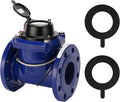 Watflow 3" WoltmannHelix Water Meter,Detachable Water Meter,Pulse Output, Epoxy-Coated Cast Iron,Resistant Seals（Cubic,Non-Potable Use）