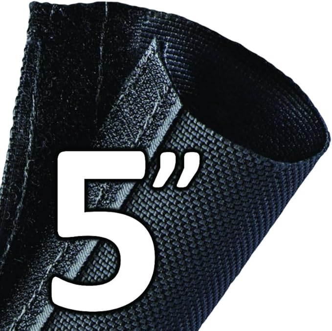 Electriduct 5 Inch HVAC Protective Sleeve Wrap Around Existing Foam Insulation UV Weather Resistant Outdoor Pipe Protection Cover for Heat Pump A/C Air Conditioning Copper Line Sets - 150 Feet