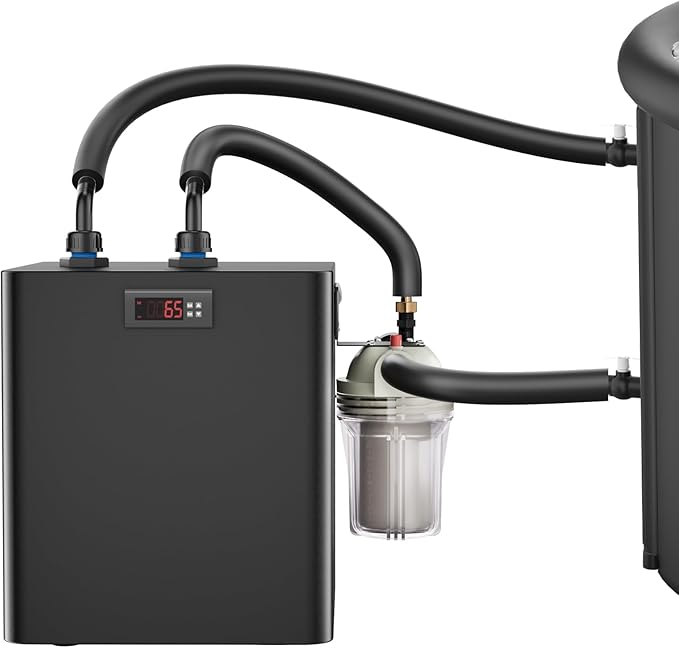 Ice Bath Water Chiller for Cold Plunge Tubs, 1/3 HP Cold Plunge Chiller with Filter & Pump, Insulated Hoses, Ideal for Ice Bath Cold Therapy Recovery 110V