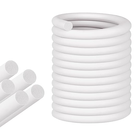 ToLanbbt Backer Rod EPDM Rubber 3/4" Diameter x 20' Length Caulk Saver Door Window Weather Stripping Seal for Concrete Filling Joints and Gaps (White)