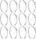 HARFINGTON 12 Pcs Hose Clamp 5-1/8"-6" (130-152mm) 304 Stainless Steel Adjustable Worm Gear Hose Clamp with Phillips Screw Assortment Kit for Fuel Line Pipe Plumbing Automotive Tube