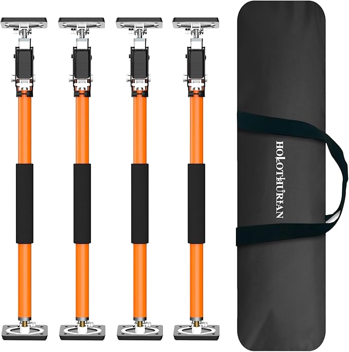 HOLOTHURIAN Cabinet Jack Support Pole, 27.5-49.2 inches Third Hand Tools Adjustable Support Pole, 3rd Hand Support System for Upper Cabinet Installation, 400 LB Capacity, 4-Pack