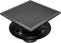 morefine Square Shower Floor Drain with Flange, Shower Drain 6 inch with 2 in 1 Tile-Insert Cover, SUS 304 Stainless Steel, Matte Black