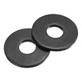 uxcell 100Pcs M8 Fender Washers, Carbon Steel Flat Washer 24mm OD, 2mm Thickness, Metal Gasket for Screws and Bolts, Black Oxide