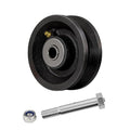 4" X 1.5" Sliding Gate Rollers, Cast Iron V Groove Wheel with Roller Bearing, Heavy Duty Metal Wheel, Industrial Sliding Gate Wheels, Black（1 Pack）