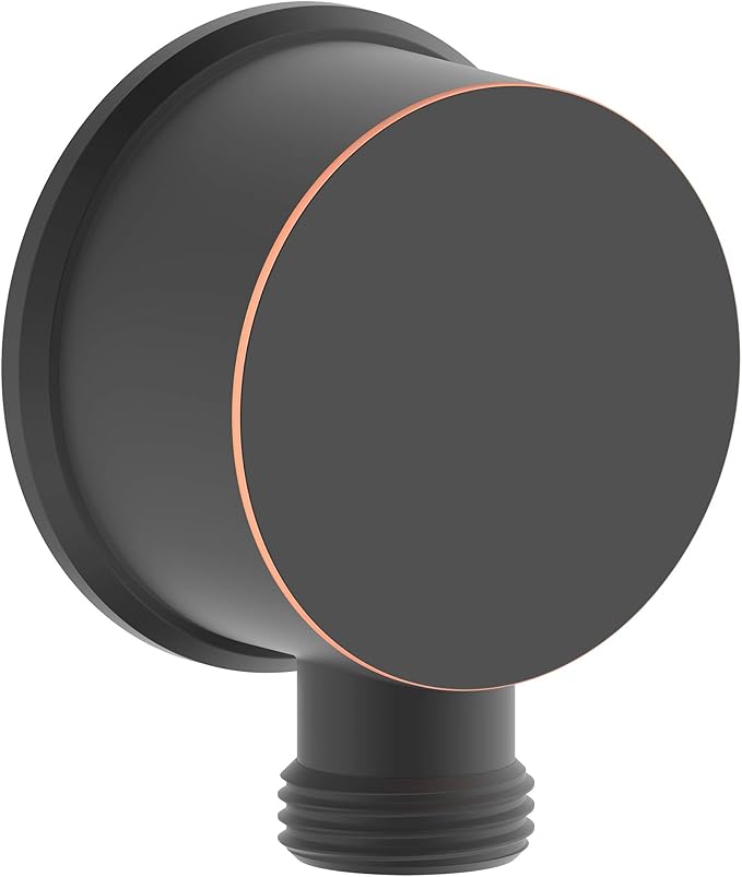 SA-0045-ORB Round Handheld Shower Wall Supply Elbow, Wall-Mount Hose Connector, without Shower Head and Hose,Oil Rubbed Bronze Finished