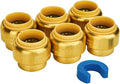 SUNGATOR 6-Pack Push Fit End Cap, 3/4-Inch Push-to-Connect, No Lead Brass Plumbing Fittings for PEX, Copper, CPVC, Disconnect Clip Include