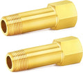 ChillWaves Brass Pipe Fitting, Long Nipple Pipe 3/4" NPT Male x 3/4" NPT Female Thread 2" Length(50MM)(2-PACK)