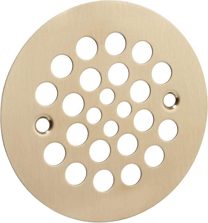 Artiwell 4-1/4“ Shower Strainer Drain Trim Set, Screw-in Shower Strainer Drain Cover, Plastic-Oddities Style Replacement Strainer Grid, Machine & Self-Tapping Screws Included (Champagne Bronze)