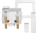 Washing Machine Outlet Box, Center Drain/Side Drain, 1/2 Inch MIP Sweat Inlet x 3/4 Inch MHT Outlet Connection, with Stainless Steel Water Hammer Arrestor (Pack of 10)(WM006-10Pack)