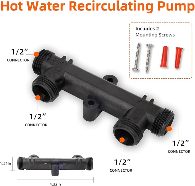 OEM 367010 595926 High-Efficiency Durable 4.5-Inch Replacement Sensor Valve for Instant Hot Water Recirculating Pump System