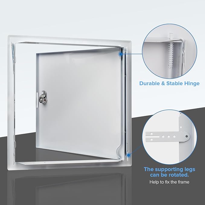 Donext Access Panel for Drywall/Ceiling, Wall Hole Cover with Lock and Keys, 12"x12" Metal Access Door, Concealed Service Door for Electrical and Plumbing