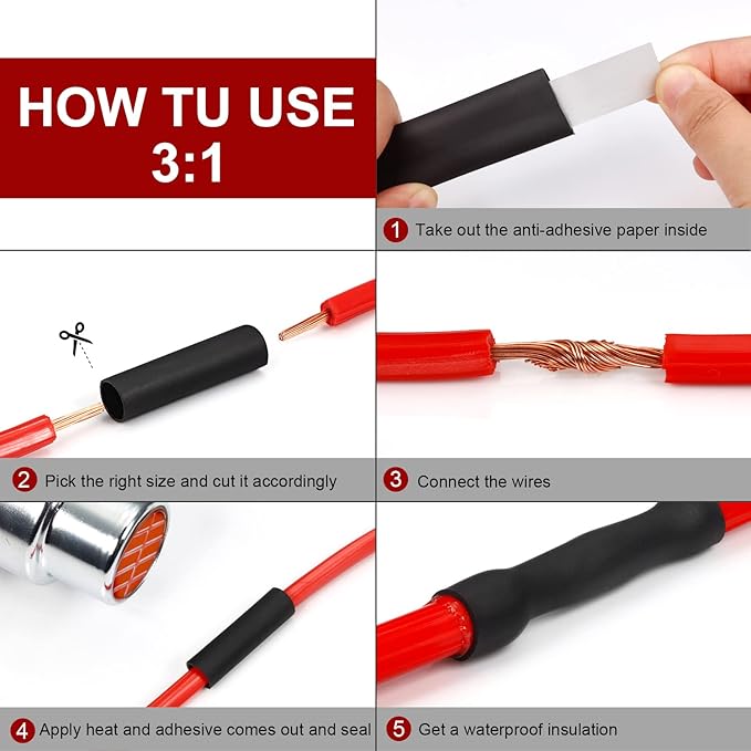 Chanzon 3:1 Ratio 5/8" (15mm) Heat Shrink Tubing - Marine Grade Waterproof Adhesive Lined - 4Ft Roll (1.22M Total Length) Clear/Transparent Polyolefin Sleeving Wrap Shrinking 3 to 1 Ratio 1pcs