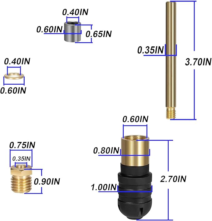 RK-Y34 Repair Kit Y34 Iowa Brass Hydrant Repair Kit for Y34LL-8, Y34-1, Y34-3, Y34-6-HN, for Woodford Model Iowa Y34 Yard Hydrant