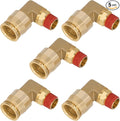 3/4" Quick Push to Connect Fittings Brass 90 Degree Union Swivel Elbow Joint DOT Approved 3/4" Tube OD x 3/8" NPT Thread Air Brake Line Adapter Air Suspension Kit for Car Truck Trailers 5pcs