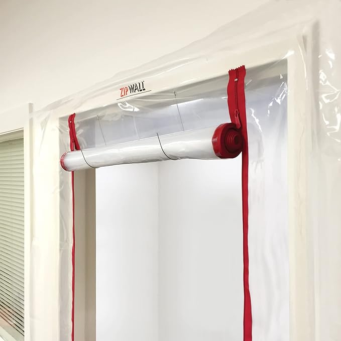 ZIPWALL ZDC-PK12 ZipDoor Door kit dust Containment, 12 Pack, Clear, 12 Count
