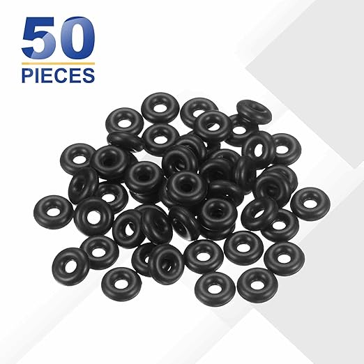 HARFINGTON 50pcs Nitrile Rubber O-Rings 5.5mm OD 1.5mm ID 2mm Width Metric Buna-N NBR Sealing Gasket Plumbing Sealing Repair O Rings for Car Auto Vehicle Repair Faucet Air Gas