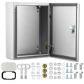 QILIPSU Metal Electrical Box IP65 Waterproof Steel Project Enclosure Lockable Weatherproof Electric Junction Box for Indoor & Outdoor Use 18"x14"x8"